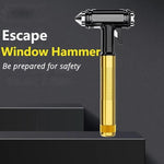 Robust emergency hammer for cars with window breaker and seatbelt cutter