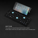 Ultraflaches faltbares Bluetooth-Tastaturset mit Halterung