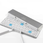 Ultraflaches faltbares Bluetooth-Tastaturset mit Halterung