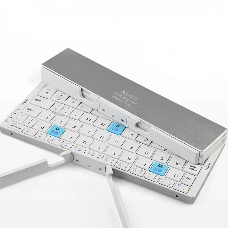 Elegante Faltbare Bluetooth-Tastatur mit Magnetständer für Tablets