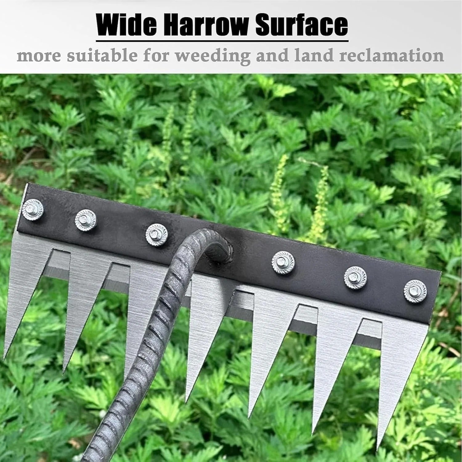Precise Carbon Steel Garden Rake for Weed Removal