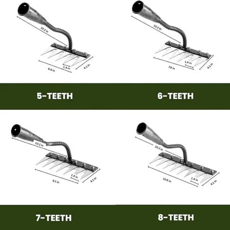 Precise Carbon Steel Garden Rake for Weed Removal
