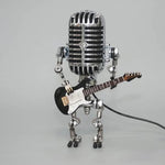 Creative robot design desk lamp with microphone