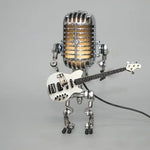 Creative robot design desk lamp with microphone
