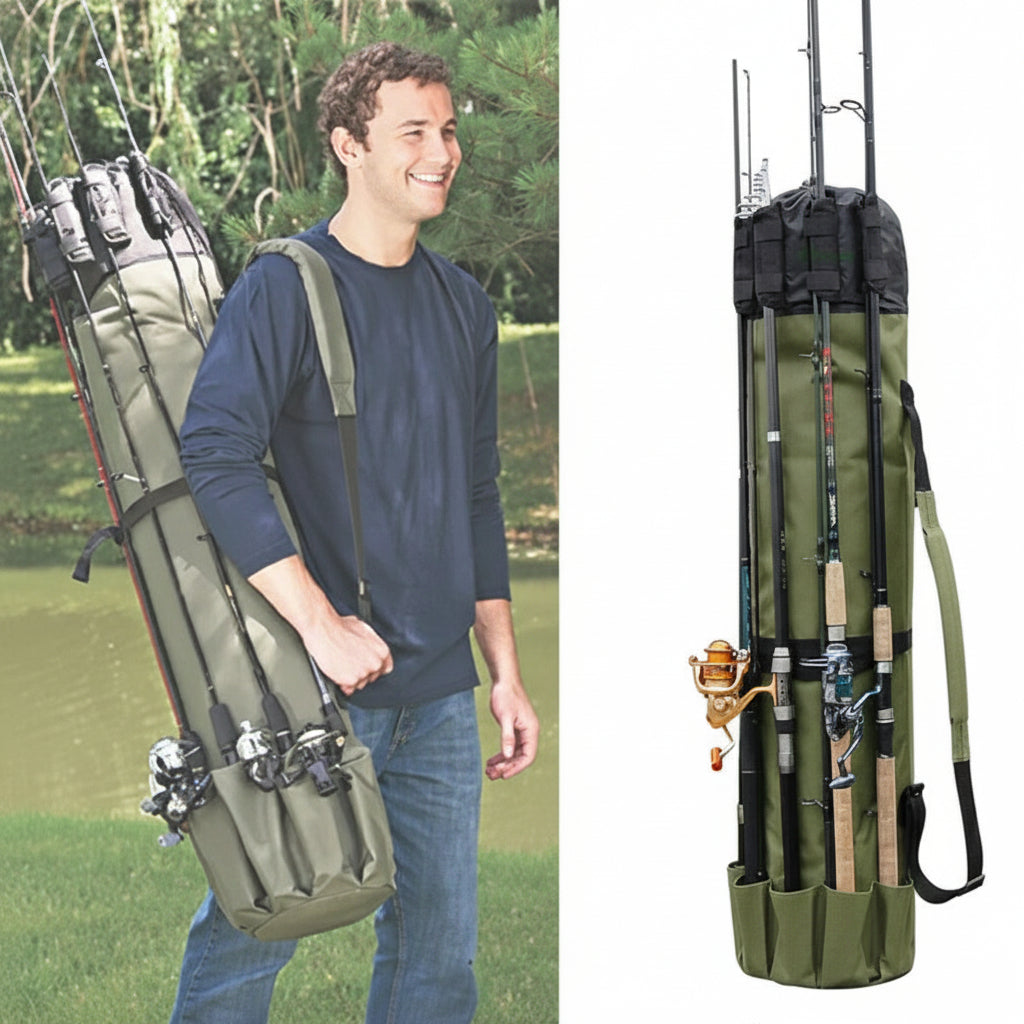 Practical fishing tackle bag with multiple compartments