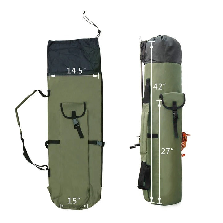 Practical fishing tackle bag with multiple compartments