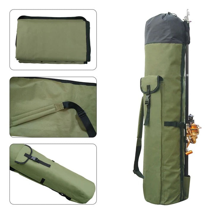 Practical fishing tackle bag with multiple compartments