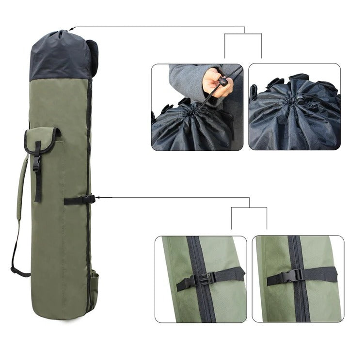 Practical fishing tackle bag with multiple compartments