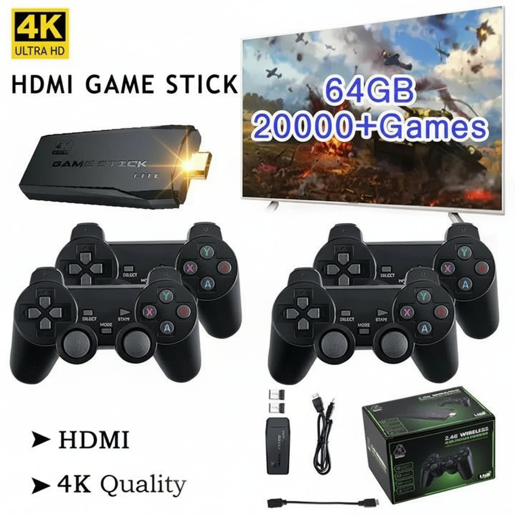 Games console for TV with HDMI connection and over 20,000 games