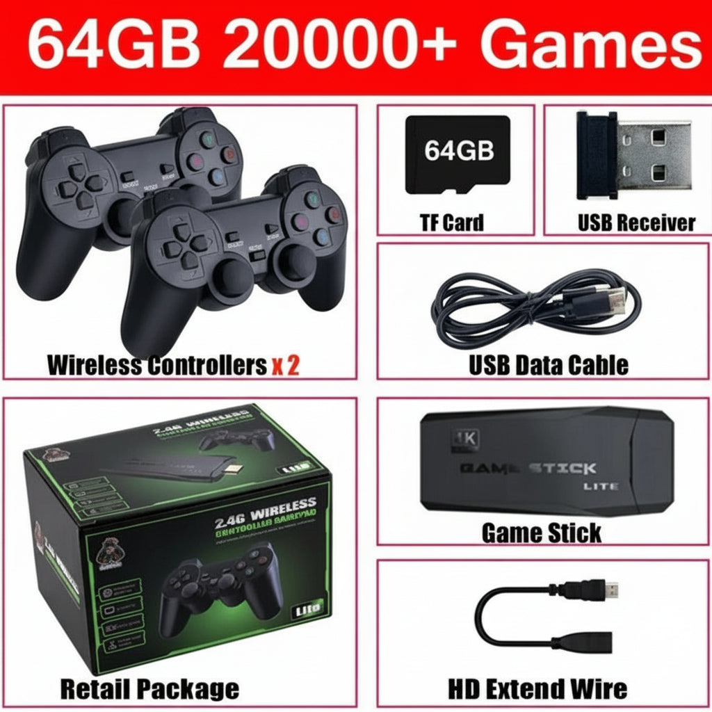 Games console for TV with HDMI connection and over 20,000 games