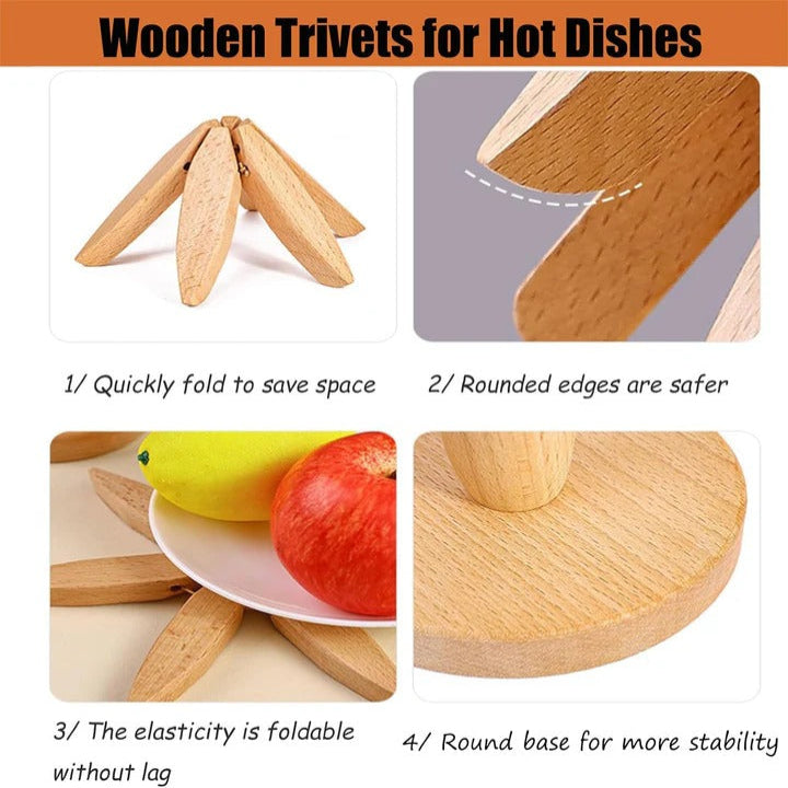 Wooden coasters with heat-resistant surface