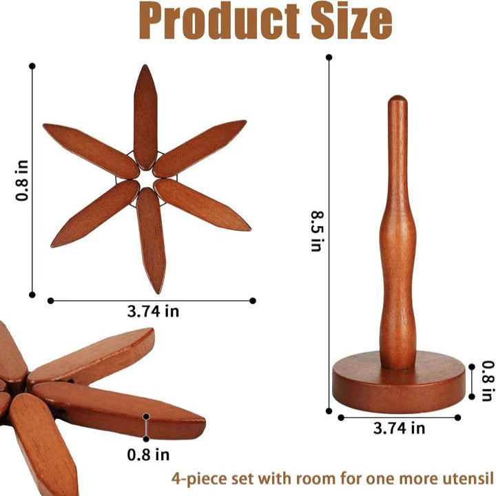 Wooden coasters with heat-resistant surface