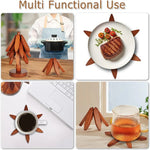 Wooden coasters with heat-resistant surface