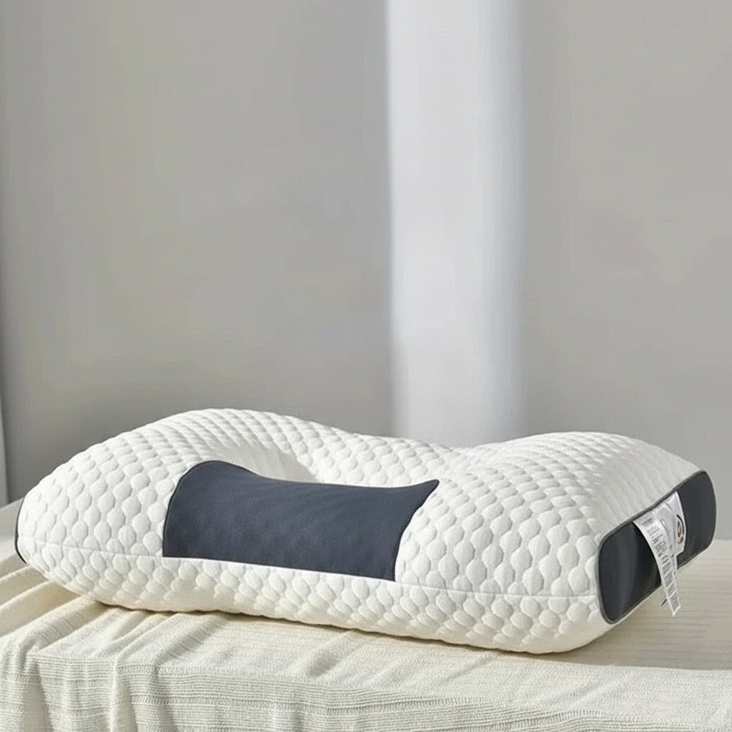 Ergonomisches Kopfkissen mit Memory-Schaum und Naturfaser-Kern
