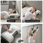 Ergonomisches Kopfkissen mit Memory-Schaum und Naturfaser-Kern