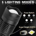 Hochleistungs-LED-Taschenlampe mit Zoomfunktion