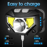 Rechargeable Headlamp with Motion Sensor, 2-Piece Set