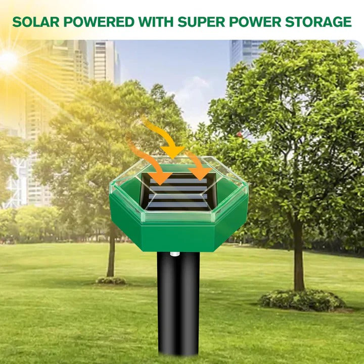 Solarbetriebenes Ultraschallgerät zur Abwehr von Maulwürfen, 4er Set