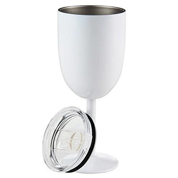 Insulated Stainless Steel Wine Tumbler with Lid