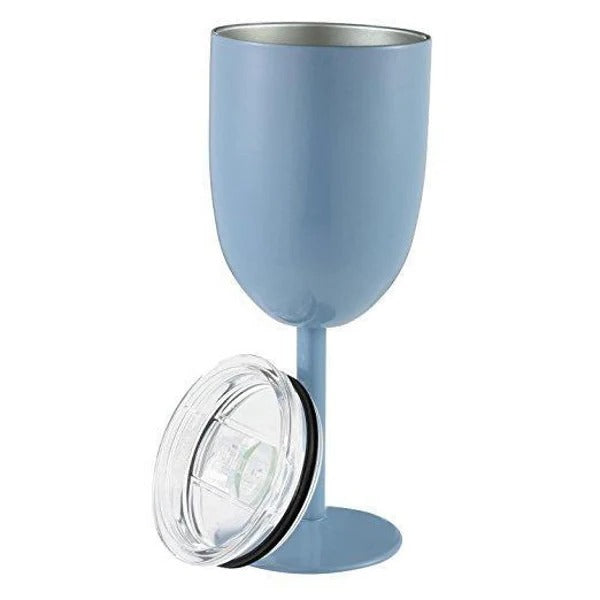 Insulated Stainless Steel Wine Tumbler with Lid