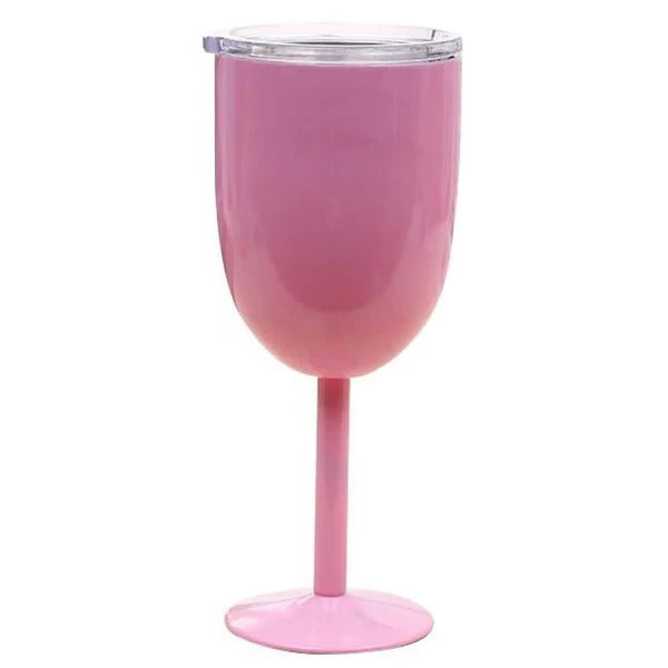 Insulated Stainless Steel Wine Tumbler with Lid