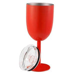 Insulated Stainless Steel Wine Tumbler with Lid