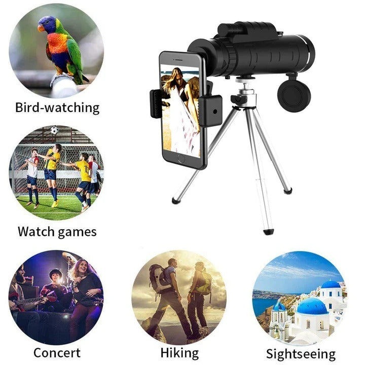 Handy Monocular with 10x Magnification and Tripod