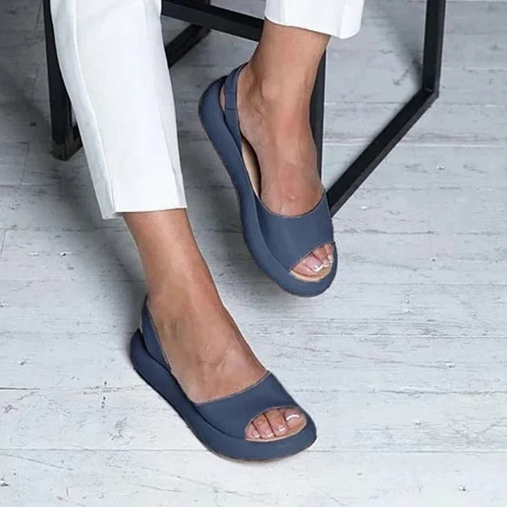 Bequeme Slipper-Sandalen mit Offener Zehenpartie und Elastischem Band
