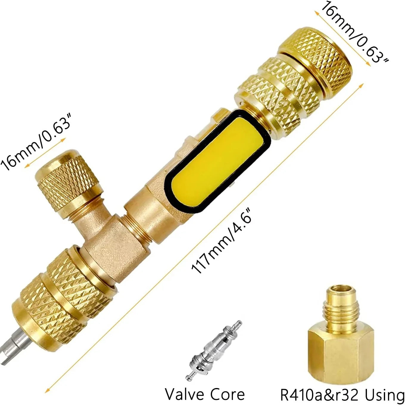 Valve Core Tool for HVAC, Dual Size Installation and Extraction Device