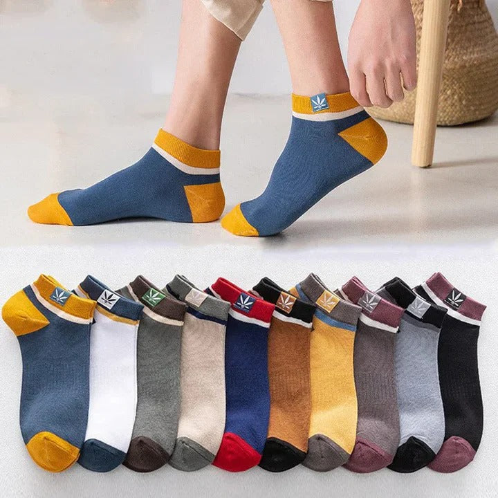 Men's Ankle Socks Made of Polyester, 20 Pairs Mixed Pack