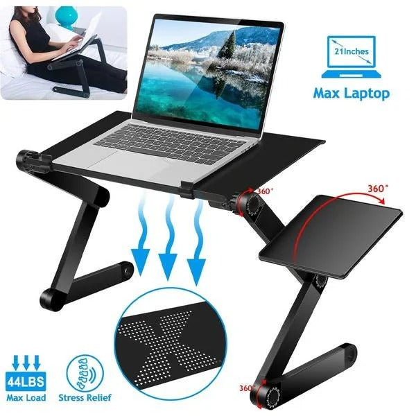 Verstellbarer Aluminium Laptopständer mit abnehmbarem Mausablage
