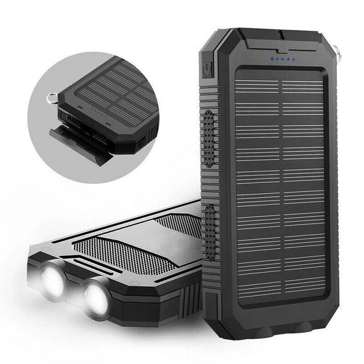 Tragbare Solarbatterie mit Doppelausgang für USB-Geräte