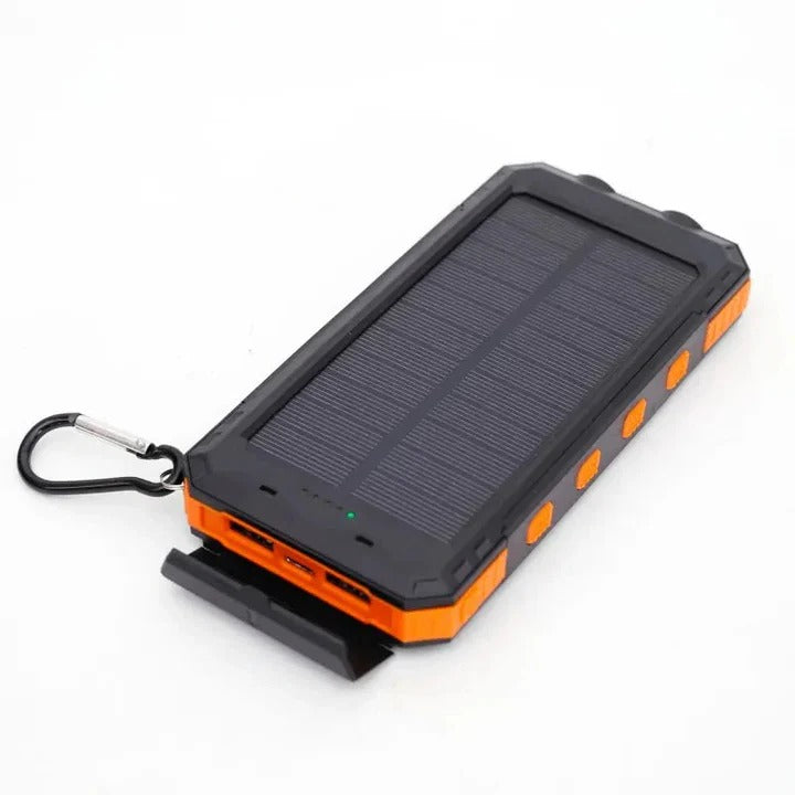 Tragbare Solarbatterie mit Doppelausgang für USB-Geräte