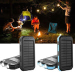 Tragbare Solar-Powerbank mit Dual-USB-Ausgängen