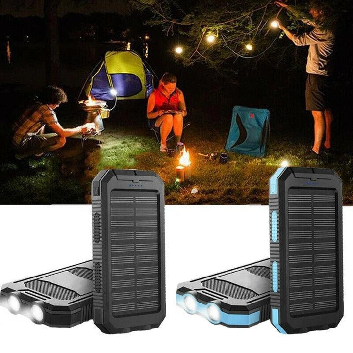 Tragbare Solarbatterie mit Doppelausgang für USB-Geräte