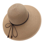 Women's Sun Hat with Wide Brim, Adjustable and Foldable