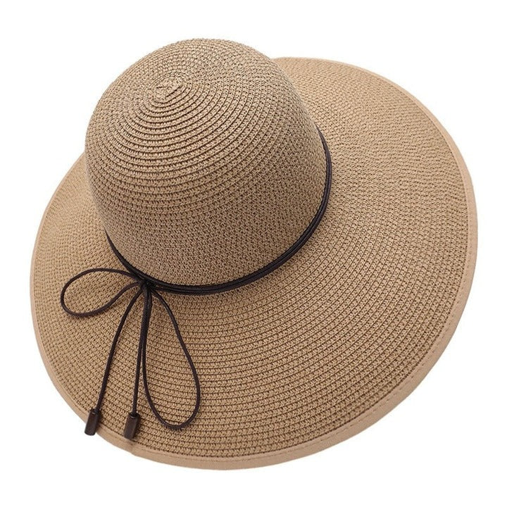 Women's Sun Hat with Wide Brim, Adjustable and Foldable
