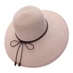 Women's Sun Hat with Wide Brim, Adjustable and Foldable