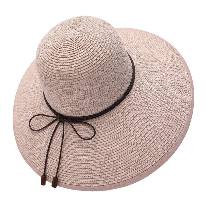 Women's Sun Hat with Wide Brim, Adjustable and Foldable