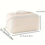 Makeup Organizer Bag with PU Surface and Wide Opening