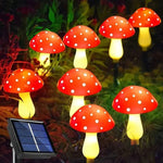 Solarbetriebene LED-Pilzlichter für den Garten mit Erdspießen