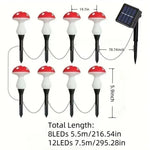 Solarbetriebene LED-Pilzlichter für den Garten mit Bodensteckern