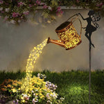 Solarbetriebene Gartenleuchte mit Metallrahmen und LED