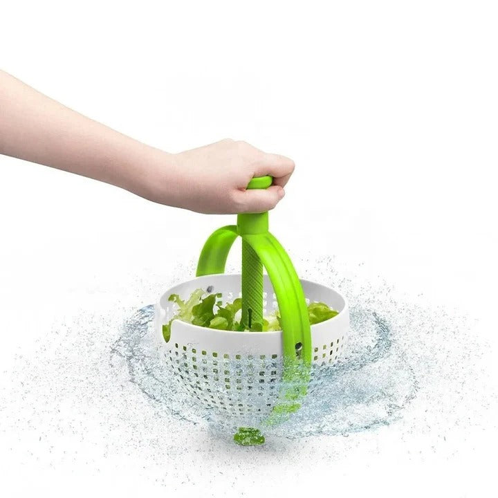 Praktische Salatschüssel mit integriertem Spül- und Entwässerungssystem