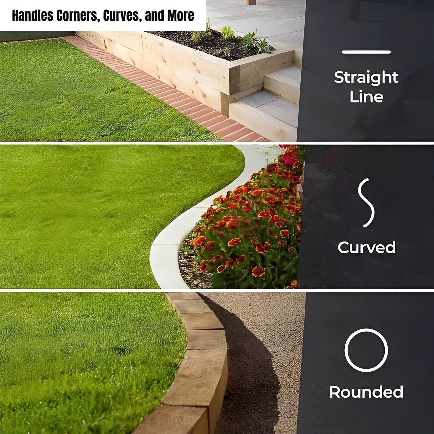 Adjustable lawn edger with roller support