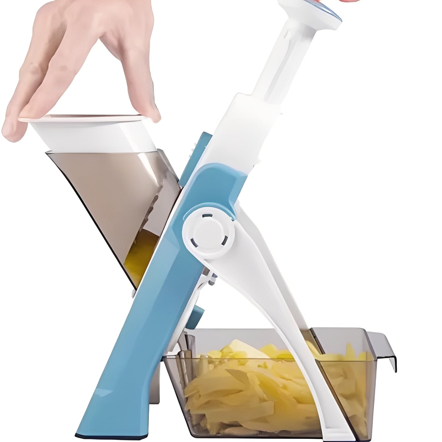 Vegetable Slicer with 5 Interchangeable Blades and Collection Container