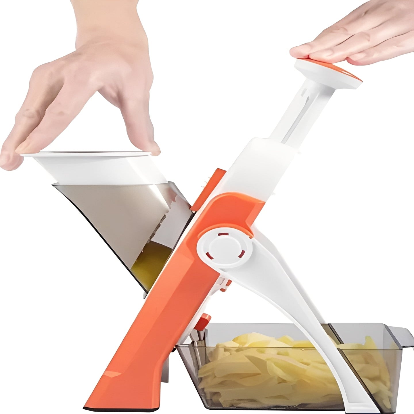 Vegetable Slicer with 5 Interchangeable Blades and Collection Container