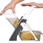 Vegetable Slicer with 5 Interchangeable Blades and Collection Container
