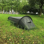 Lightweight single tent for camping with ventilation net