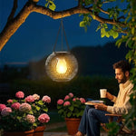Hanging Solar-Powered Decorative Lantern with Warm LED Light